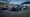 Image of the big build car, the real hypercar and the product car togehther on the track in Le Mans 